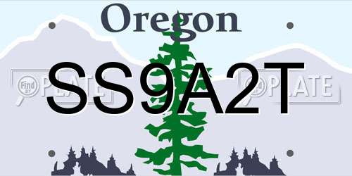 SS9A2T Oregon License Plate