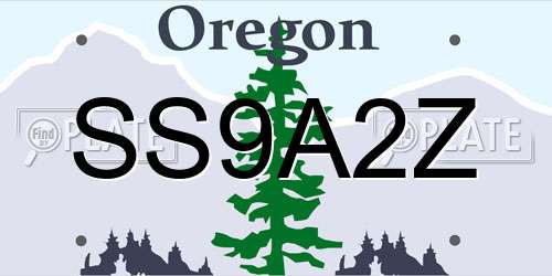 SS9A2Z Oregon License Plate