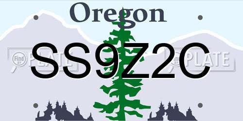 SS9Z2C Oregon License Plate