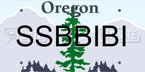 SSBBIBI Oregon License Plate
