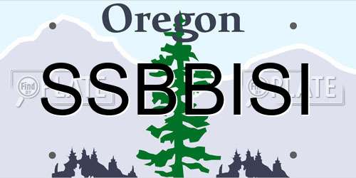 SSBBISI Oregon License Plate