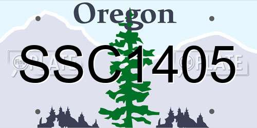 SSC1405 Oregon License Plate