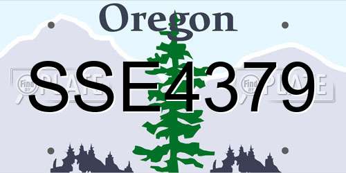 SSE4379 Oregon License Plate