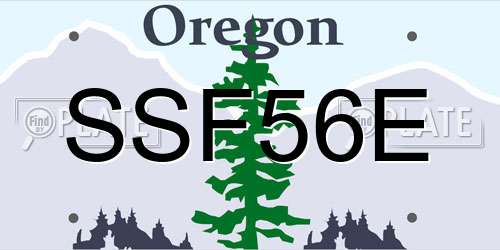 SSF56E Oregon License Plate