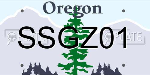 SSGZ01 Oregon License Plate