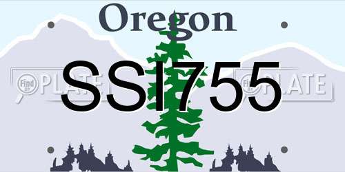 SSI755 Oregon License Plate