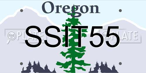 SSIT55 Oregon License Plate