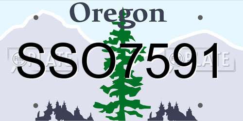 SSO7591 Oregon License Plate
