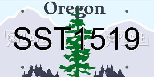 SST1519 Oregon License Plate