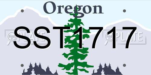 SST1717 Oregon License Plate