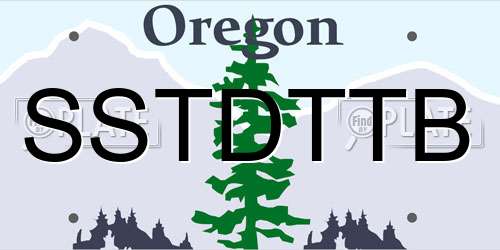 SSTDTTB Oregon License Plate