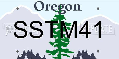 SSTM41 Oregon License Plate