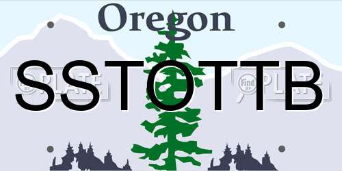 SSTOTTB Oregon License Plate