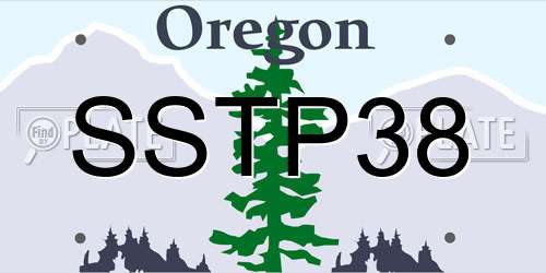 SSTP38 Oregon License Plate