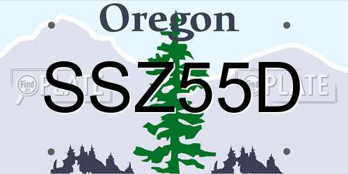 SSZ55D Oregon License Plate