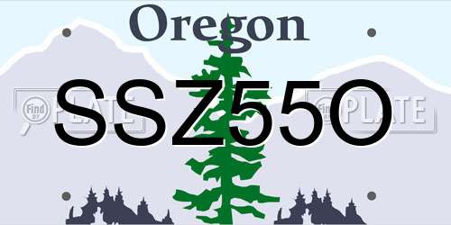 SSZ55O Oregon License Plate