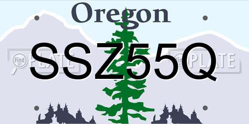SSZ55Q Oregon License Plate