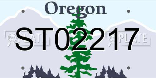 ST02217 Oregon License Plate