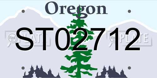ST02712 Oregon License Plate