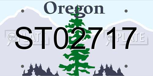 ST02717 Oregon License Plate