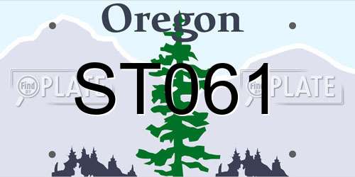 ST061 Oregon License Plate