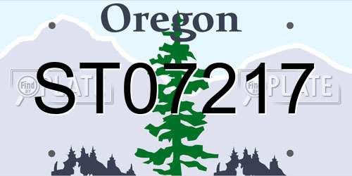 ST07217 Oregon License Plate