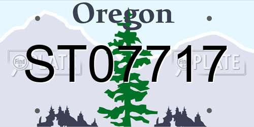 ST07717 Oregon License Plate