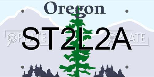 ST2L2A Oregon License Plate