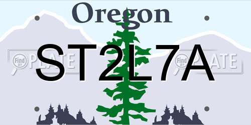 ST2L7A Oregon License Plate