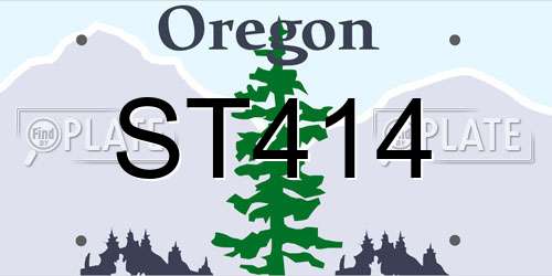 ST414 Oregon License Plate