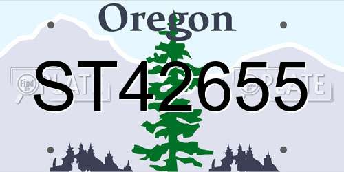 ST42655 Oregon License Plate