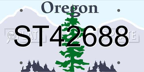 ST42688 Oregon License Plate