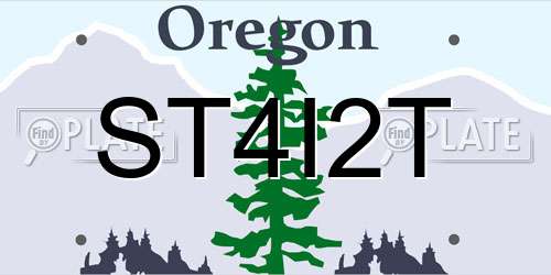 ST4I2T Oregon License Plate