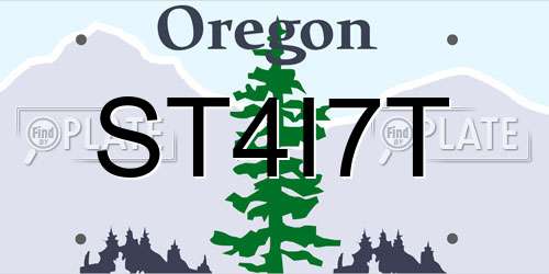 ST4I7T Oregon License Plate