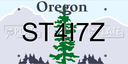 ST4I7Z Oregon License Plate
