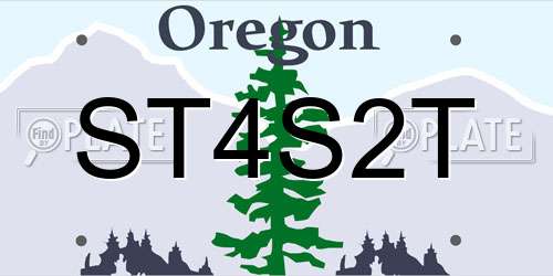 ST4S2T Oregon License Plate
