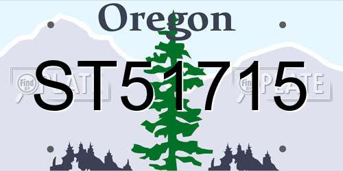 ST51715 Oregon License Plate