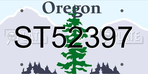 ST52397 Oregon License Plate