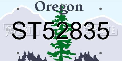 ST52835 Oregon License Plate
