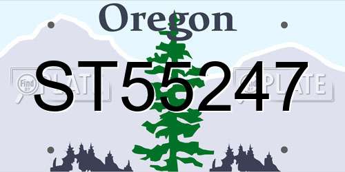 ST55247 Oregon License Plate