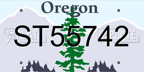 ST55742 Oregon License Plate