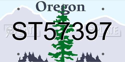 ST57397 Oregon License Plate