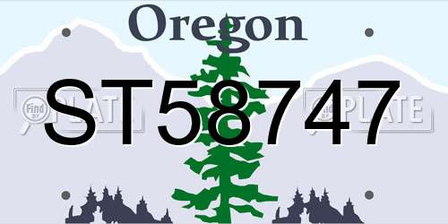 ST58747 Oregon License Plate