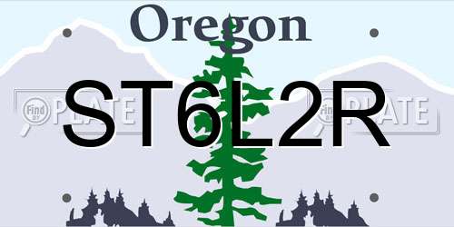ST6L2R Oregon License Plate