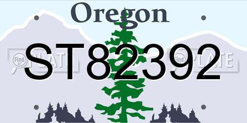 ST82392 Oregon License Plate