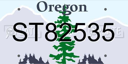 ST82535 Oregon License Plate