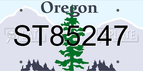 ST85247 Oregon License Plate