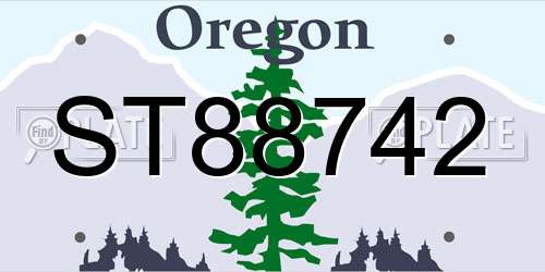 ST88742 Oregon License Plate