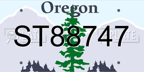 ST88747 Oregon License Plate