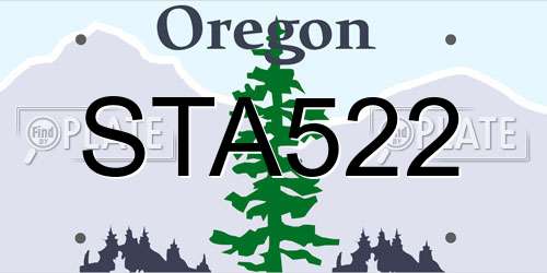 STA522 Oregon License Plate